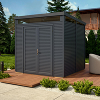8x8 Pent Security Shed Painted In Anthracite