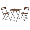 Bistro Black Frame Acacia Wood Garden Set