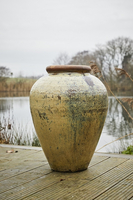 Fujian Patterned Water Jar 81cm In Yellow