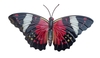 Large Metal Butterfly Red Garden Ornament