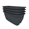 Rainwater Terrace 4 Pack Planter Kit - Black (4 Planters & 4 Capillary Mats)