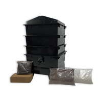 Standard 3 Tray Tiger Wormery Black