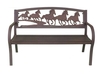 Steel Framed Cast Iron Bench With Running Horses