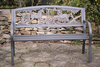 Steel Framed Cast Iron Bench With Unicorn Scene