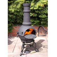 Toledo Large Cast Iron Chimenea in Black