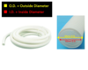 White Extension Hose 20mm I.D. / 25mm O.D. (Per Meter)