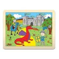 24 pc Knights Wooden Jigsaw Puzzle