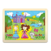 24 pc Princesses Wooden Jigsaw Puzzle