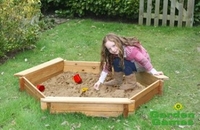 3 Seat Hex sandpit