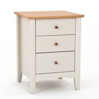 Alba Two Tone 3 Drawer Nightstand