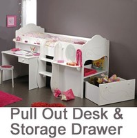 Alice Mid Sleeper Cabin Bed With Optional Storage