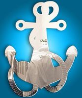 Anchor and rope mirror 30 x 22cm