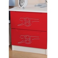 Arsenal 2 Drawer Bedside Cabinet