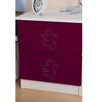 Aston Villa 2 Drawer Bedside Cabinet