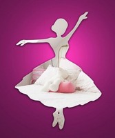 Ballerina acrylic mirror 45 x 30cm