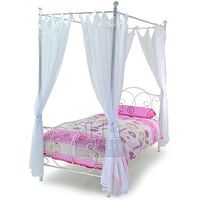 Ballet Four Poster Single Bed with Drapes