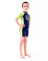 Blue & Lime Quick Dry Shorty Sunsuit