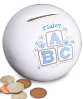 Blue ABC Money Box
