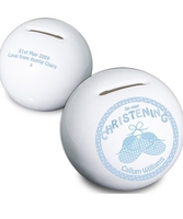 Blue Christening Money Box