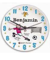 Bone China Football Crazy Clock