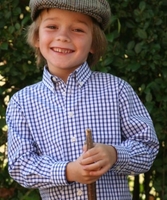 Boys Shirt in Navy Blue check