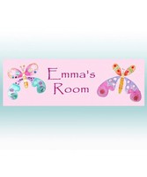 Butterfly door sign