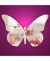 Butterfly etched mirror 29 x 19cm