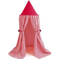 Cherry Red Gingham Hanging Tent