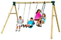Colobus Wooden Pole Swing Set