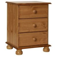 Copenhagen 3 Drawer Bedside In Pine