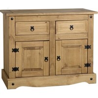 Corona 2 Dr 2 Drawer Sideboard Distressed Wax Pine