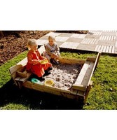 Deluxe Wooden Sandpit with Seating and Cover