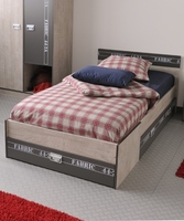 Fabric UK Single Bed With Underbed Storage Drawer