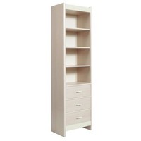 Fanfair Tall Narrow 3 Drawer Bookcase Beech/Cream