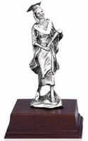 FEMALE GRADUATION FIGURE 14.5cm PEWTER