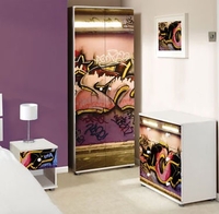 Grafitti Theme Bedroom Furniture Set