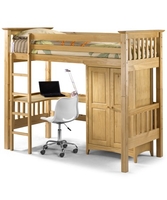High Sleeper with Corner Desk and Low Robe