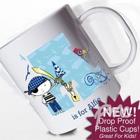 Initial & Name Pirate Plastic Cup