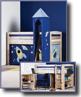 Junior Midsleeper Bed in Natural Pine