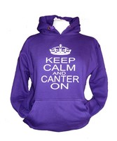 Keep calm and canter on hooded top