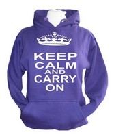 Keep calm and carry on hooded top