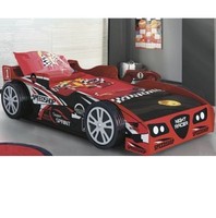 Kids Red Night Racer Bed And Red Mattress