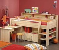 Kurt 1 Midsleeper Bed & Desk