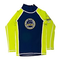 Long Sleeved Navy Lime Top