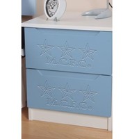 Manchester City 2 Drawer Bedside Cabinet