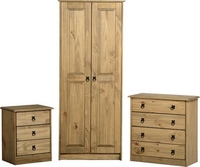 Maya Distressed Waxed Pine Bedroom Set