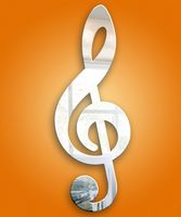 Musical note mirror - Treble Clef 60 x 22cm