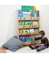 Natural Bookcase With Lower Case Letters