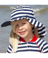 Navy and White Striped Legionnaire Sun Hat