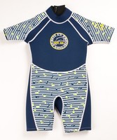 Navy Dolphin Stripe Shorty Wetsuit